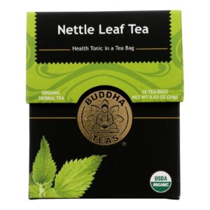 Buddha Teas - Organic Tea - Nettle Leaf - Case of 6 - 18 Count